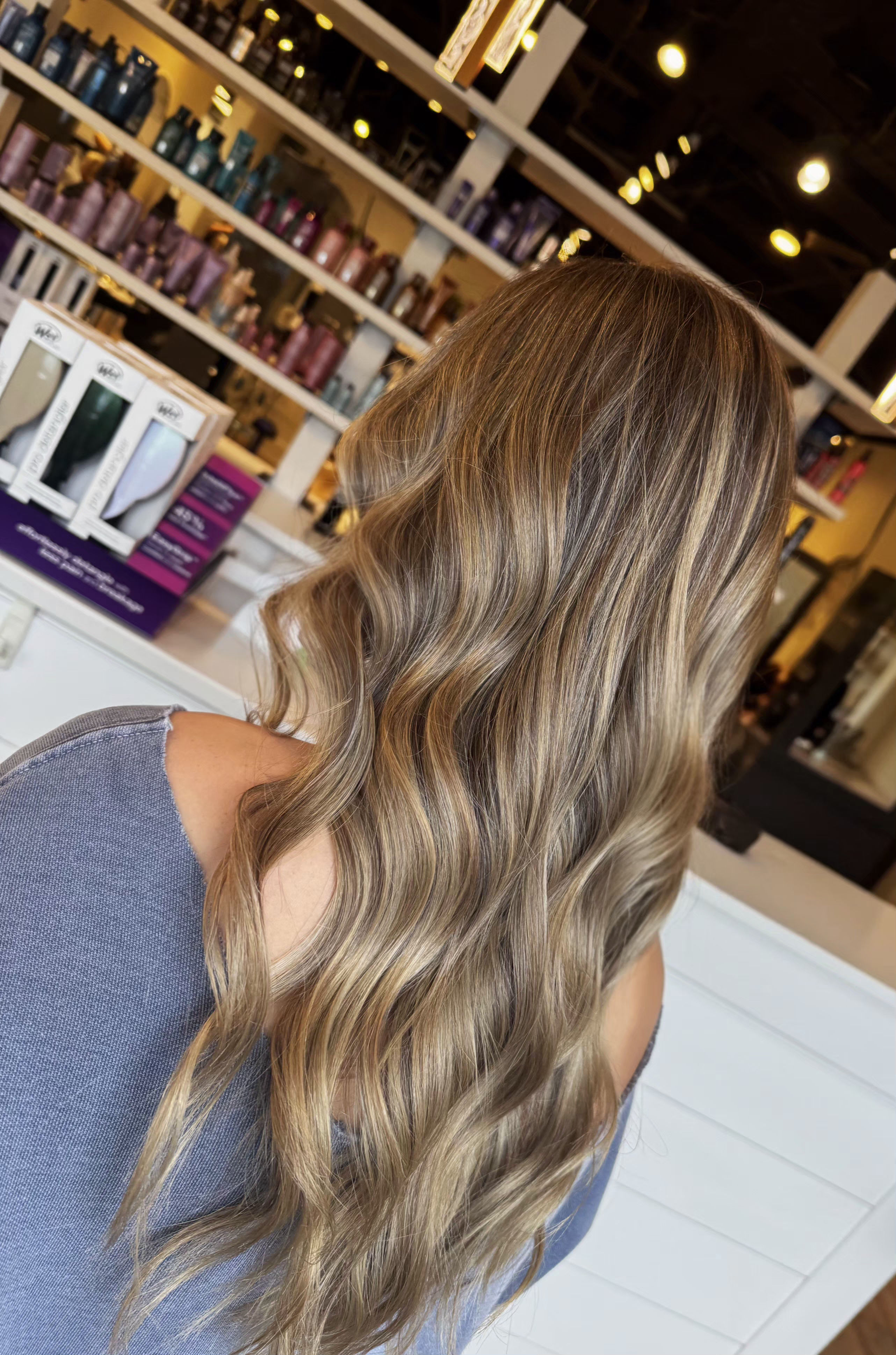Keratin-smoothed hair with a sleek finish — hair by Lili Barker in Leander, TX