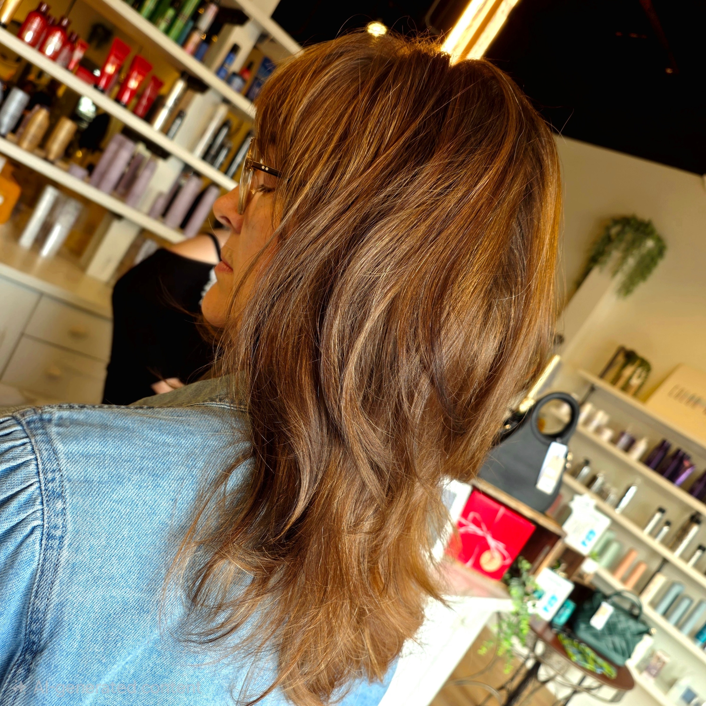 Lived-in brunette color with soft face-framing highlights — hair by Lili Barker in Leander, TX